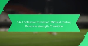 3-6-1 Defensive Formation: Midfield control, Defensive strength, Transition